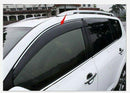 Fit 2010-2015 Toyota Prius Clip-On Chrome Trim Vent Window Visors Rain Sun Wind Guards Shade Deflectors-1