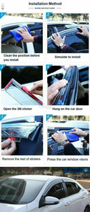 Se adapta a Subaru Outback 2015-2019, molduras cromadas con clip, viseras para ventanas, protectores contra la lluvia, el sol y el viento, deflectores de sombra -7