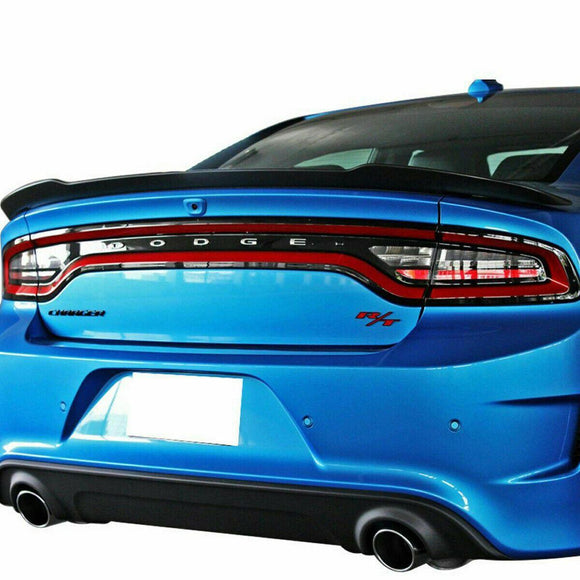 Fit 2011-2020 Dodge Charger Hellcat Style SRT Rear Wing Spoiler(Unpainted / Matte Black)