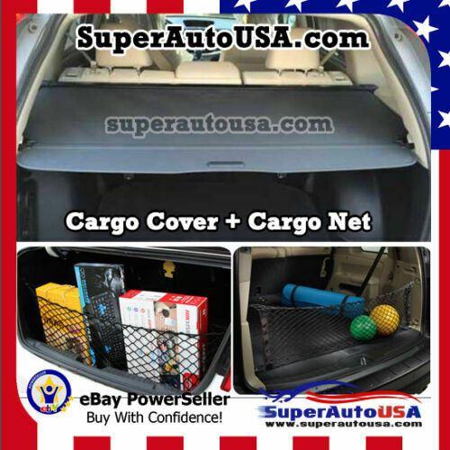 Fits 2019-2020 Toyota RAV4 Luggage Rear Trunk Retractable Tonneau Cargo Cover and Free Net (Black)