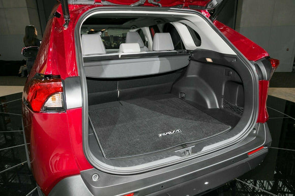 Fits 2019-2020 Toyota RAV4 Luggage Rear Trunk Retractable Tonneau Cargo Cover and Free Net (Black)