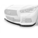 Fit 2014-2017 Infiniti Q50 Sedan Front Bumper Lip Spoiler Cover (Carbon Fiber Print)-1