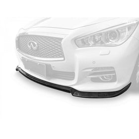 Fit 2014-2017 Infiniti Q50 Sedan Front Bumper Lip Spoiler Cover (Carbon Fiber Print)