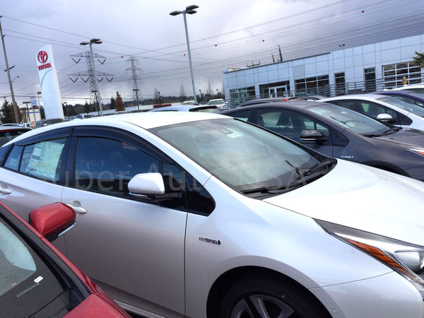 Fit 2016-2021 Toyota Prius Prime OE Style Vent Window Visors Rain Sun Wind Guards Shade Deflectors