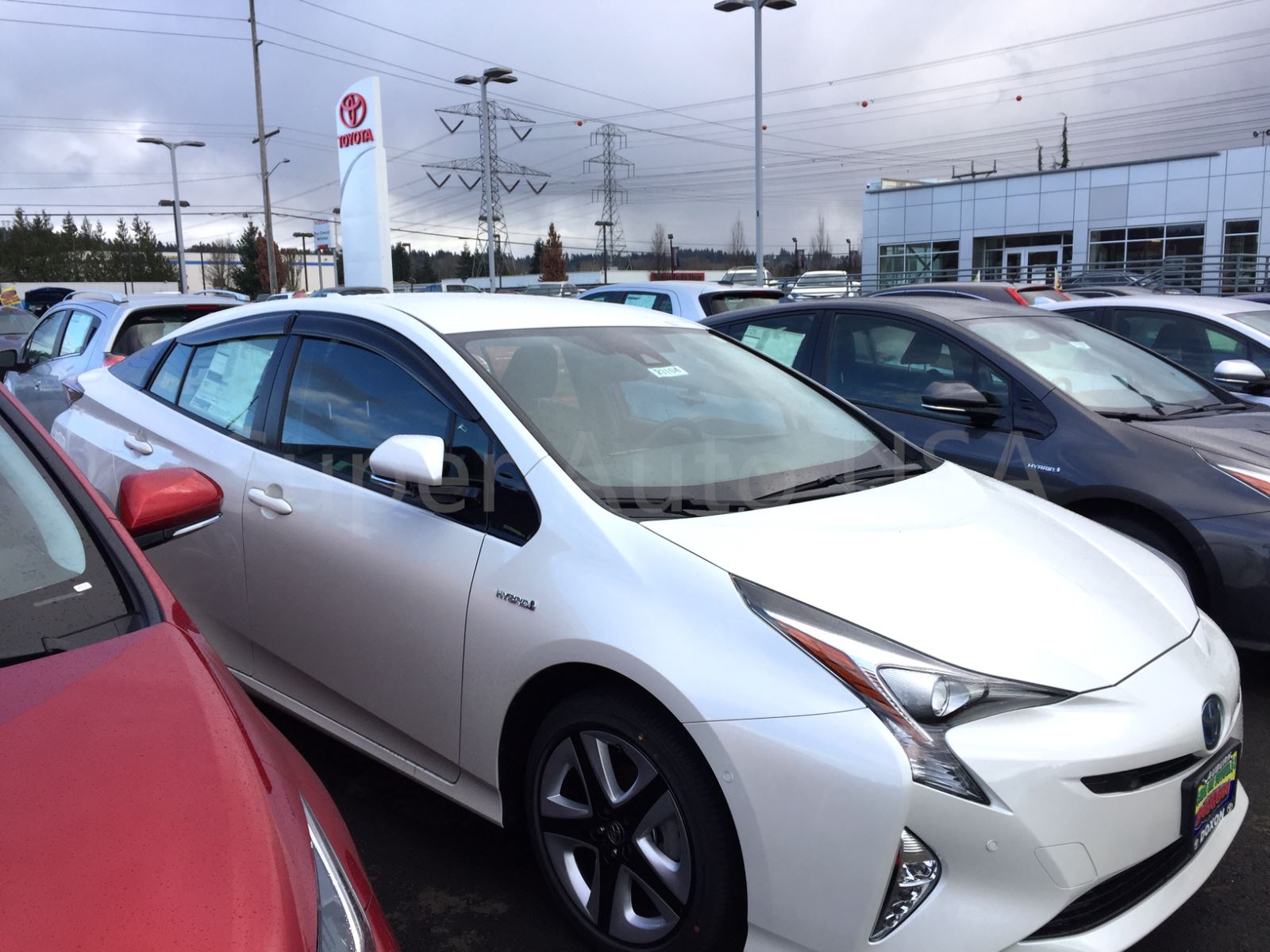 Ajuste 2016-2021 Toyota Prius Prime OE Style Vent Window Viseras Rain Sun Wind Guards Shade Deflectors