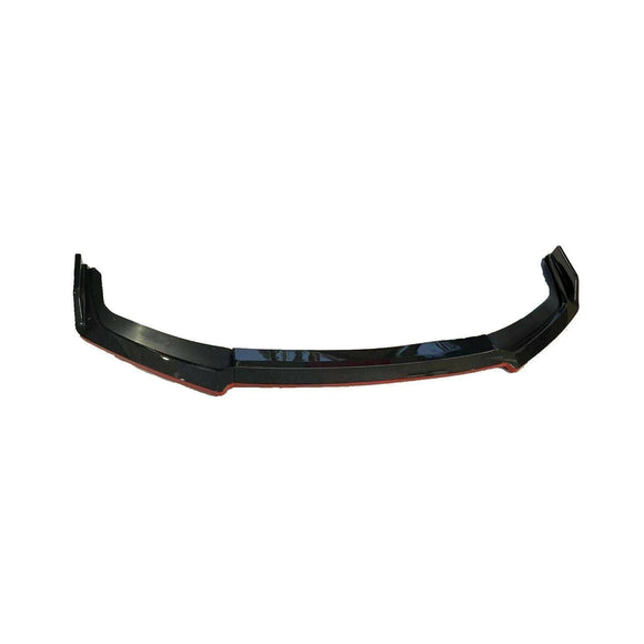 Parachoques delantero compatible con Honda CIVIC Hatchback 2017-2021 (impresión de fibra de carbono con borde rojo) 