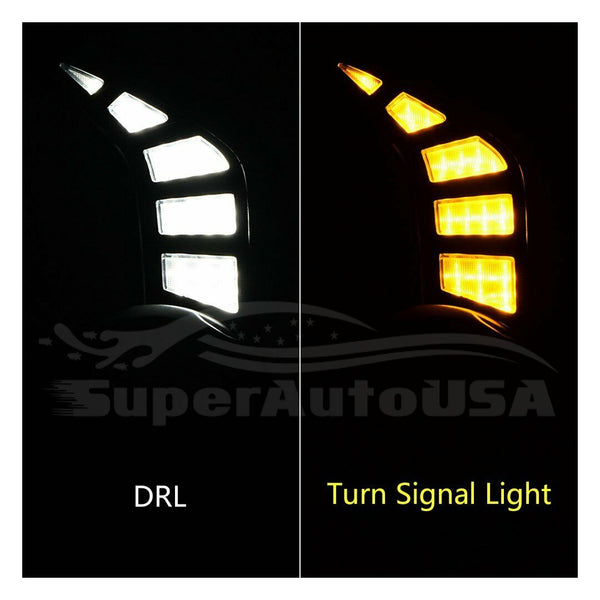 Ajuste 2014-2021 Toyota 4Runner DRL Señal de giro LED Luz de circulación diurna Lámparas antiniebla