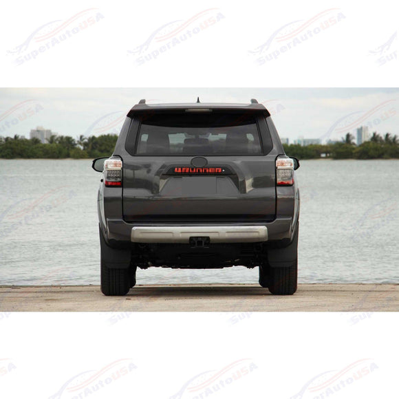 Embellecedor de puerta trasera y tapa de maletero para Toyota 4Runner 2011-2022, color negro, luz de freno