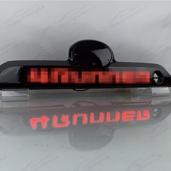 Embellecedor de puerta trasera y tapa de maletero para Toyota 4Runner 2011-2022, color negro, luz de freno