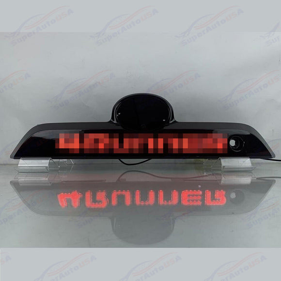 Embellecedor de puerta trasera y tapa de maletero para Toyota 4Runner 2011-2022, color negro, luz de freno