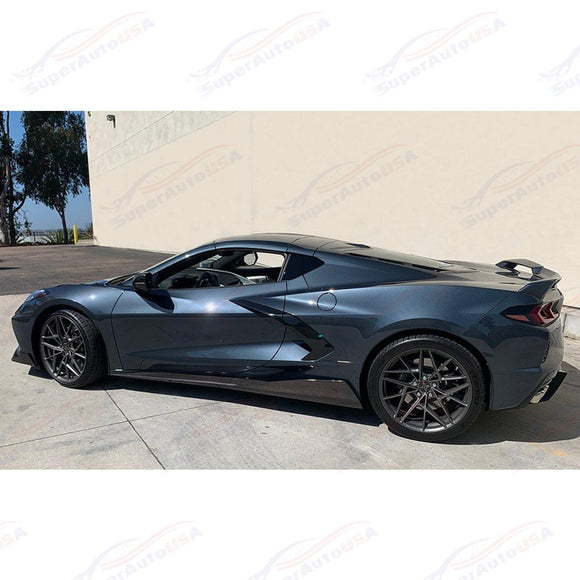For 2020-2023 Chevrolet Corvette C8 Gloss Black Z51 Performance Style Side Body Kit Skirts