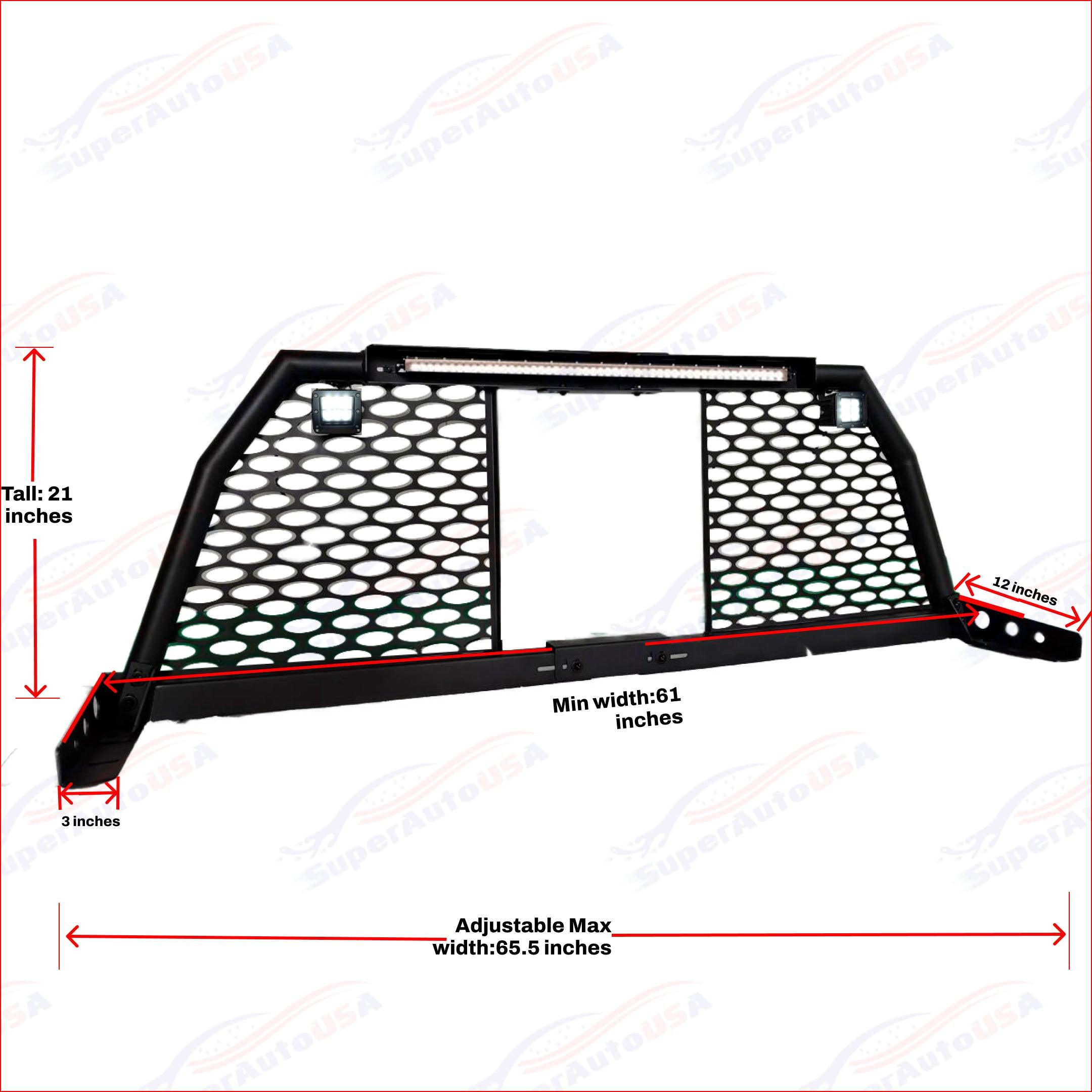 For Ford Ranger Truck LED Bar Roll Bar Headache Rack | SuperAutoUSA