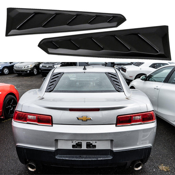 For Chevy Chevrolet Camaro 5th 2010-2015 Matte Black Sunshade Rear Window Louver