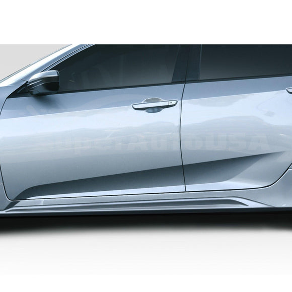 Fit 2013-2017 Honda Accord 3D Mugen MOD Style Side Skirts Body Kit (Unpainted Matte Black)