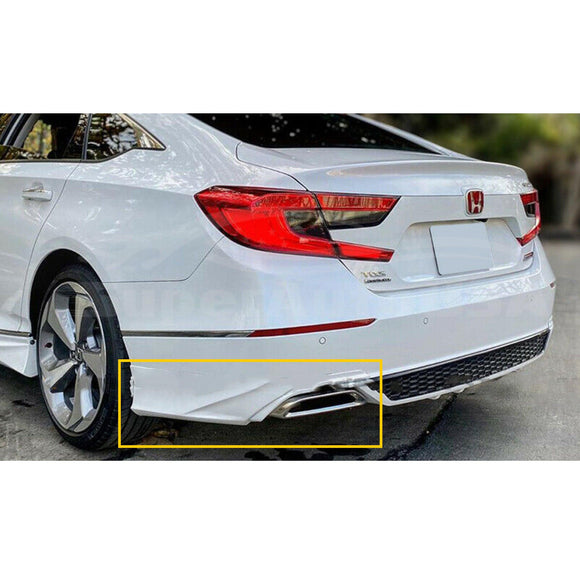 FOR 2018-2022 HONDA Accord Rear Bumper Splitter Corner Apron Spat Valance (Black)