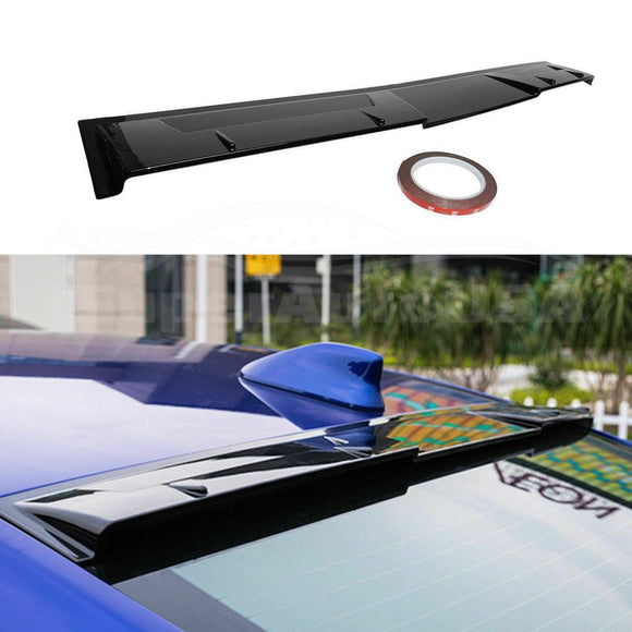 Fit 2018-2023 Honda Accord Rear Window Visor Roof Spoiler Wing (Gloss Black)
