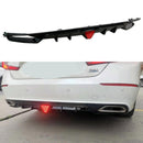 Fit 2018-2023 Honda Accord Sport Rear Diffuser Spoiler w/ LED Brake Light (Gloss Black)-1