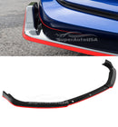 Fits 2013-2017 Honda Accord Front Bumper Lip Spoiler (Gloss Black with Red Trim)-4