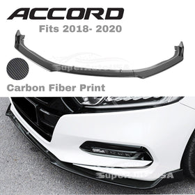 Alerón de parachoques delantero para Honda Accord 4Dr Sedan 2018-2020 (impresión de fibra de carbono)