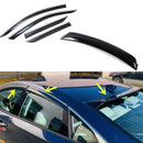 Fit 2018-2023 Honda Accord Chrome Trim Window Visors  & Rear Roof Spoiler-1
