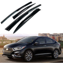 For  Hyundai Accent 2018-2022 3D Mugen Style Vent Window Visors Rain Sun Wind Guards Shade Deflectors-1