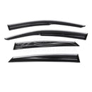 Fit 2018-2023 Honda Accord 3D Wavy Style Chrome Trim Vent Window Visors Rain Sun Wind Guards Shade Deflectors-6