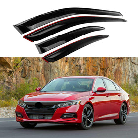 Fit 2018-2023 Honda Accord Out-Channel Vent Window Visors Rain Sun Wind Guards Shade Deflectors