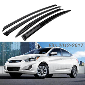 For Hyundai Accent 2012-2017 Out-Channel Vent Window Visors Rain Sun Wind Guards Shade Deflectors