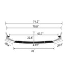 Fits 2018-2023 Honda Accord Front Bumper Lip Car Spoiler (Gloss Black and White)-6