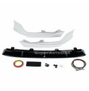 Fits 2018-2023 Honda Accord Front Bumper Lip Car Spoiler (Gloss Black and White)-2