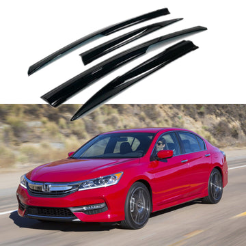 Compatible con HONDA 9TH ACCORD 2013-2017, viseras para ventanas con ventilación estilo Mugen 3D, protectores contra la lluvia, el sol y el viento, deflectores de sombra 