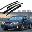 Fit 2013-2018 Nissan Altima 3D Mugen Style Vent Window Visors Rain Sun Wind Guards Shade Deflectors-2