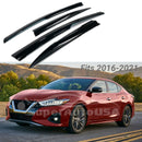 Fit 2016-2023 Nissan Maxima 3D MUGEN Style Vent Window Visors Rain Sun Wind Guards Shade Deflectors-1