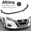 Fit 2019-2020 NISSAN ALTIMA FRONT BUMPER LIP SPOILER (Carbon Fiber Print)-2