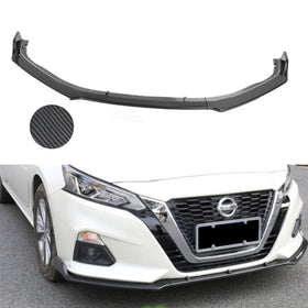Fit 2019-2020 NISSAN ALTIMA FRONT BUMPER LIP SPOILER (Carbon Fiber Print)
