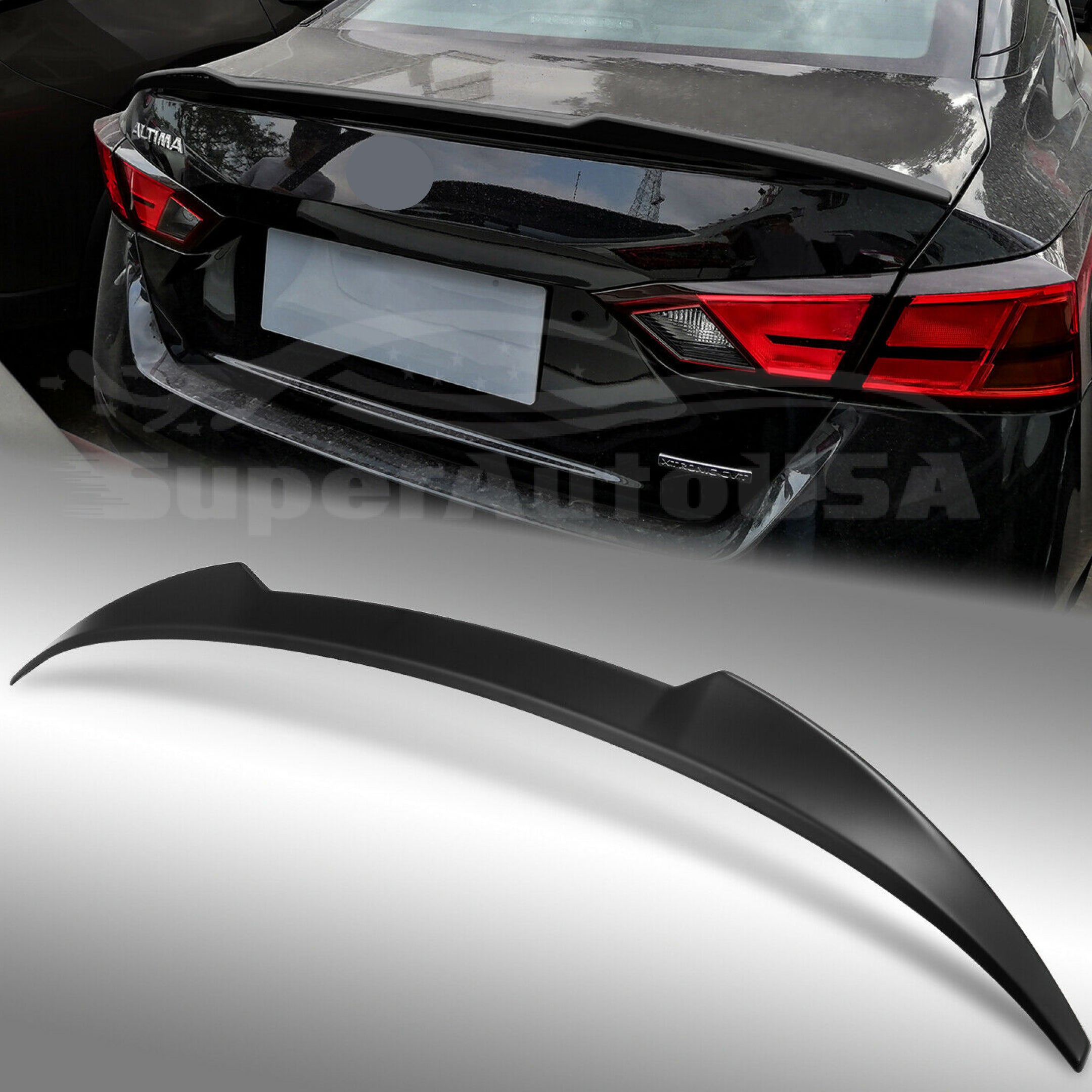Fit 2019-2021 Nissan Altima Rear Trunk Spoiler Wing  (Unpainted / Matte Black)-1
