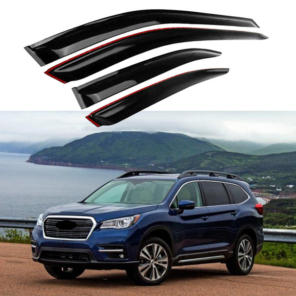 Se adapta a Subaru Ascent 2019-2021, viseras para ventanas con ventilación de canal exterior, protectores contra la lluvia, el sol y el viento, deflectores de sombra 