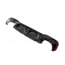 For 2017-2022 BMW 5 Series G30 Sedan Rear Bumper Diffuser with LED Light-5