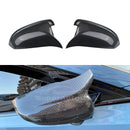 Fits 2012-2016 BMW 5 Series F10 F15 M Style Rearview Side Mirror Cover Caps Horn (Carbon Fiber Print)-1