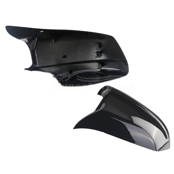 Fits BMW 1/3/4 series M2 Rearview Side Mirror Cover Caps Horn Style (Gloss Black)