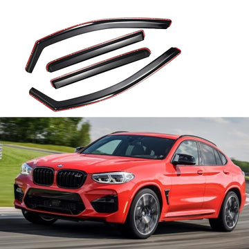 Se adapta a BMW X4 2019-2022, viseras para ventanas con ventilación en el canal, protectores contra la lluvia, el sol y el viento, deflectores de sombra 