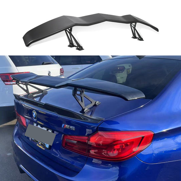 Fit BMW 7-Series Lambo Style Primed Matte Black Rear Trunk Wings Spoil