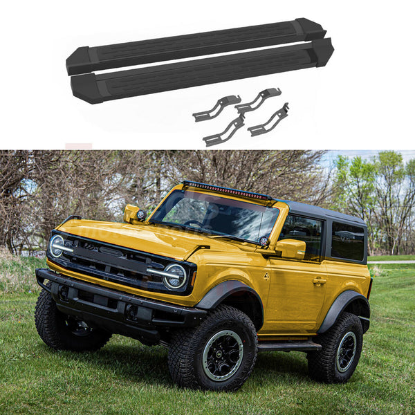 Fit 2021-2022 Ford Bronco 2 Door Running Boards Side Step Pedal Nerf Bar