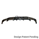 Fit 2019-2026 Toyota Camry Rear Bumper Lower Diffuser Spoiler with LED Light (Carbon Fiber Print)-3