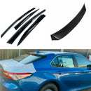 Fit 2012-2017 Toyota Camry 3D Mugen Style Vent Window Visors Rain Sun Wind Guards Shade Deflectors & Rear Roof Spoiler Wings-1
