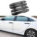 Fit 2016-2020 Honda Civic Door Handle Cover Bezel Trim (Carbon Fiber Print, Smart Holes)-1