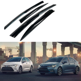 Fit 2020-2024 Toyota Corolla 3D Mugen Style Vent Window Visors Rain Sun Wind Guards Shade Deflectors