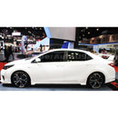 Fit 2014-2019 Toyota Corolla TRD PRO Style JDM Side Body Skirts (Glossy Black White)-3