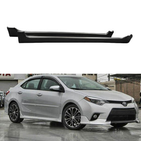 Fit 2014-2019 Toyota Corolla Side Skirts Body Kits (Unpainted Matte Black)