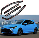 Fit 2019-2026 Toyota Corolla Hatchback In-Channel Vent Window Visors Rain Sun Wind Guards Shade Deflectors-1